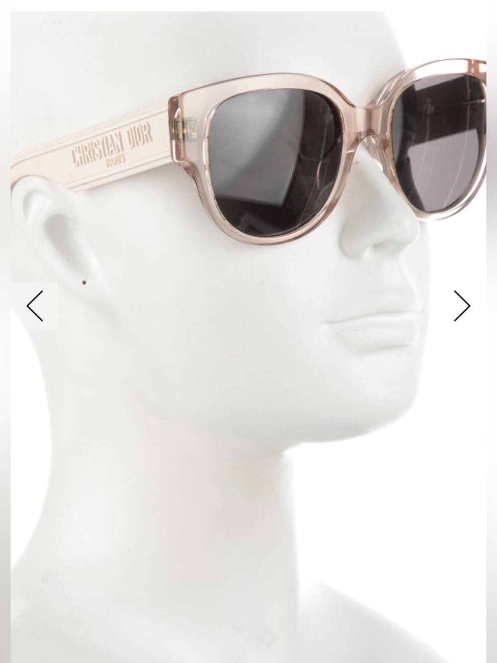 Dior Translucent Blush Frame Sunglasses with Dark Lenses
